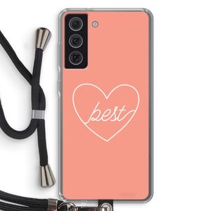 Best heart: Samsung Galaxy S21 FE Transparant Hoesje met koord