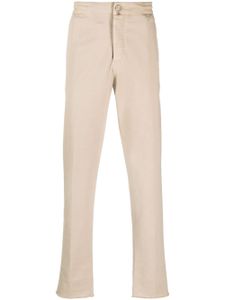 Kiton pantalon chino à patch logo - Tons neutres