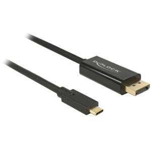 DeLOCK 85257 video kabel adapter 3 m USB Type-C DisplayPort Zwart