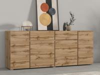 Dressoir ASYMI 4 deuren 2 lades wotan eik