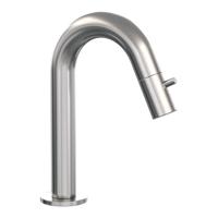 Opbouw Fonteinkraan Brauer Brushed Edition Met Gebogen Uitloop RVS Geborsteld PVD
