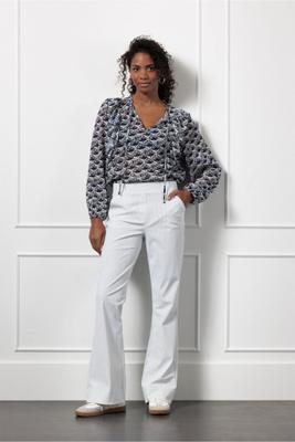 Flair bnd pinstripe trousers - off white/dark blue - 12751
