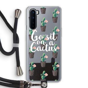 Cactus quote: OnePlus Nord Transparant Hoesje met koord