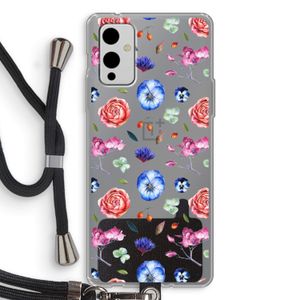 Bloemetjes: OnePlus 9 Transparant Hoesje met koord