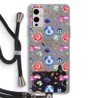 Bloemetjes: OnePlus 9 Transparant Hoesje met koord