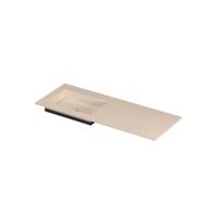 INK Post Wastafel keramische slab envelop bak links zonder kraangat 120x45x1 Travertin mat