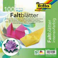 Folia vouwblaadjes ft 20 x 20 cm, pak van 100 blaadjes