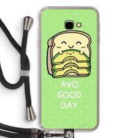 Avo Good Day: Samsung Galaxy J4 Plus Transparant Hoesje met koord Avo Good Day: Samsung Galaxy J4 Plus Transparant Hoesje met koord