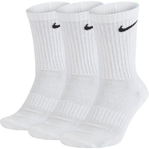 Nike Unisex Cushioned Crew 3-Pack Sokken - Handbalkleding - Handbalsokken - wit - maat 46-50