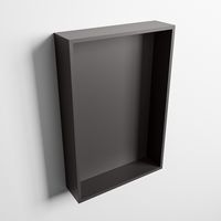 MONDIAZ EASY Nis 44,5x29,5cm in solid surface kleur DarkGrey | DarkGrey. 1 vak  geschikt voor in- of opbouw - thumbnail