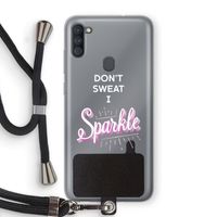 Sparkle quote: Samsung Galaxy A11 Transparant Hoesje met koord