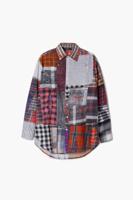 Patchwork overhemd - RED - XXL
