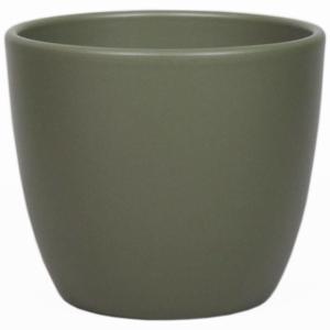 Floran Plantenpot - groen - mat - keramiek - 25 x 22 cm - plantenpotten binnen