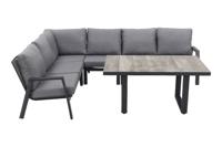 Azoren/Darwin lounge dining set - antraciet - links & rechts Azoren/Darwin lounge dining set - antraciet - links & rechts