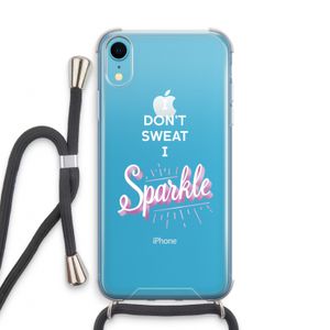 Sparkle quote: iPhone XR Transparant Hoesje met koord