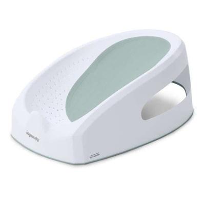 INGENUITY Antislip babybadzitje voor meisjes, van 0 tot 6 maanden of 9 kg, geperforeerde zitting om water te laten stromen, Groen
