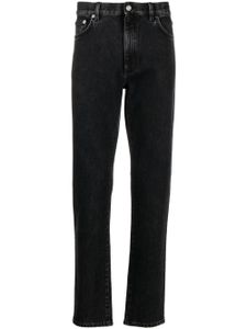 Zegna logo-patch straight-leg jeans - Gris