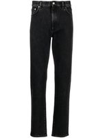 Zegna logo-patch straight-leg jeans - Gris