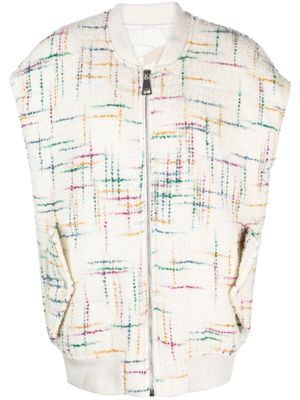 Khrisjoy veste bomber oversize en tweed - Blanc
