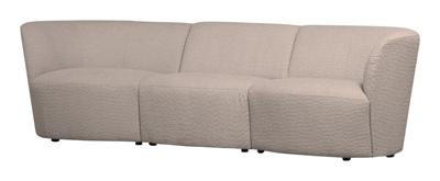 WOOOD 3-zits Bank 'Coco' Bouclé, kleur Zand