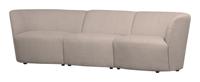WOOOD 3-zits Bank 'Coco' Bouclé, kleur Zand