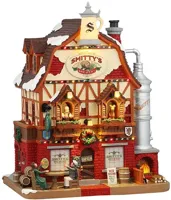 Lemax smitty&apos;s brewery verlicht kersthuisje Caddington Village 2025
