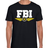 FBI agent tekst t-shirt zwart voor heren - thumbnail