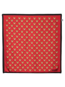 Moschino foulard en soie à imprimé ourson - Rouge