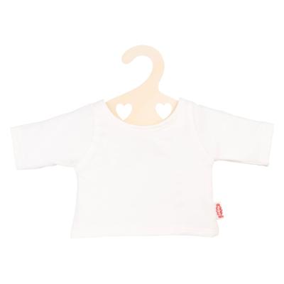 Heless Poppen t-shirt wit op kledinghanger, maat 28-35 cm