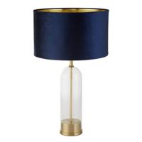 Searchlight TafellampOxford met donkerblauwe kap - EU81712AZ