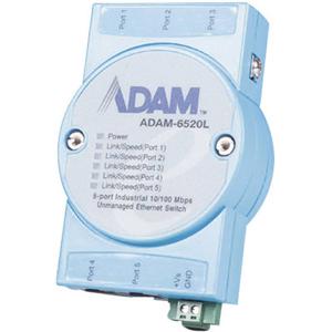 Advantech ADAM-6520L Switch LAN Aantal uitgangen: 5 x 12 V/DC, 24 V/DC, 48 V/DC