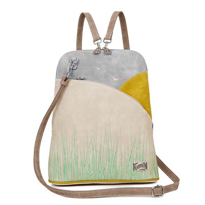 Hi-di-hi Rugzak/Schoudertas Happy View Beige-Blauw