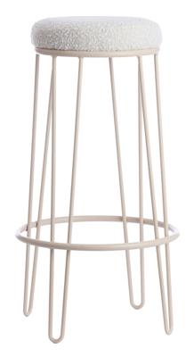 Light & Living Barkruk 'Alice' Bouclé, kleur Crème (zithoogte 73cm)