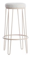Light & Living Barkruk 'Alice' Bouclé, kleur Crème (zithoogte 73cm)