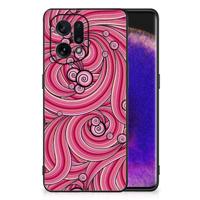 OPPO Find X5 Leuk Telefoonhoesje Swirl Pink