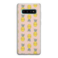 Ananas: Samsung Galaxy S10 Plus Transparant Hoesje