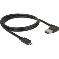 DeLOCK 85165 USB2.0-A/USB2.0 Micro-B 1m USB A Micro-USB B Zwart USB-kabel - thumbnail