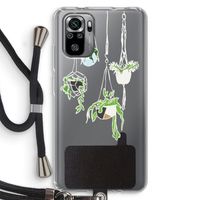 Hang In There: Xiaomi Redmi Note 10S Transparant Hoesje met koord