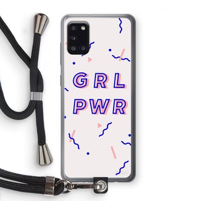 GRL PWR: Samsung Galaxy A31 Transparant Hoesje met koord