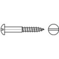 TOOLCRAFT TO-5446602 Bolkop houtschroeven 3 mm 8 mm Sleuf DIN 96 Messing 200 stuk(s)