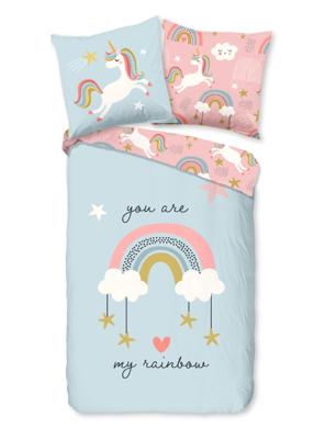 Good Morning Kinderdekbedovertrek "eenhoren en regenbogen" - Multi - (135x200 cm) - Katoen Good Morning Kinderdekbedovertrek "eenhoren en regenbogen" - Multi - (135x200 cm) - Katoen