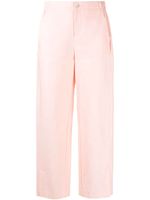 AERON pantalon en coton mélangé à coupe slim - Rose - thumbnail