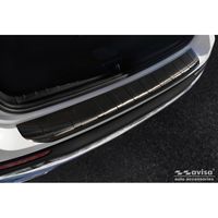Zwart RVS Bumper beschermer passend voor Mercedes GLB (X247) 2019- 'Ribs' AV245030