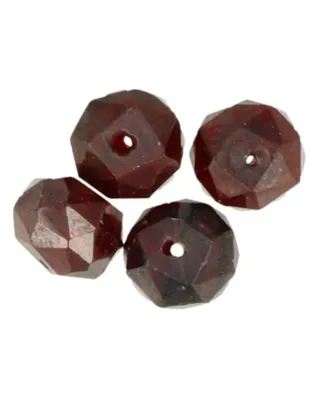 Edelsteen Losse Kralen Granaat Facet (9mm - 4 stuks)