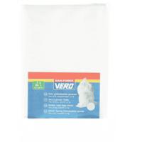 Vero Grofvuil Afvalzakken - 6x - 80 liter - 65 x 98 cm - geweven - extra stevig - wit
