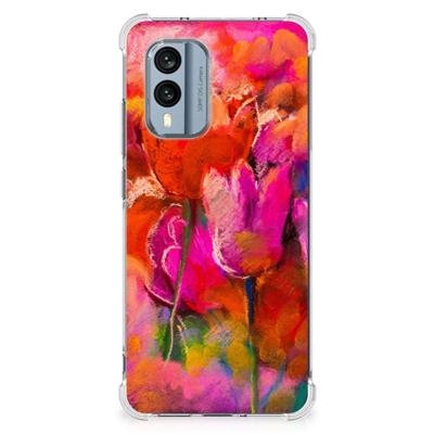 Back Cover Nokia X30 Tulips Back Cover Nokia X30 Tulips