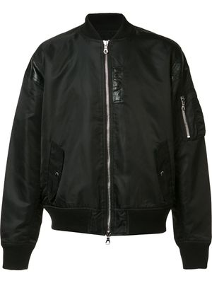 Mostly Heard Rarely Seen veste bomber à détail en cuir - Noir
