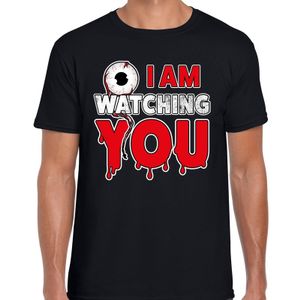 Halloween I am watching you verkleed t-shirt zwart voor heren