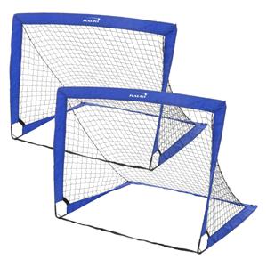 Voetbalgoal Set van 2 120x95x97 cm Blauw Polyethyleen