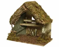 Kerststal l30b18h26cm groen